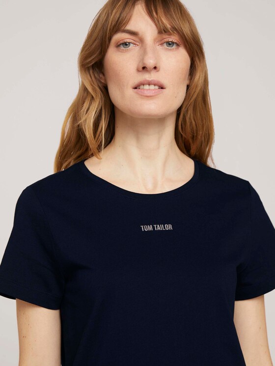 T-Shirt mit Bio-Baumwolle - Frauen - Sky Captain Blue T-Shirt mit Bio-Baumwolle - Frauen - Sky Captain Blue - 9 - TOM TAILOR