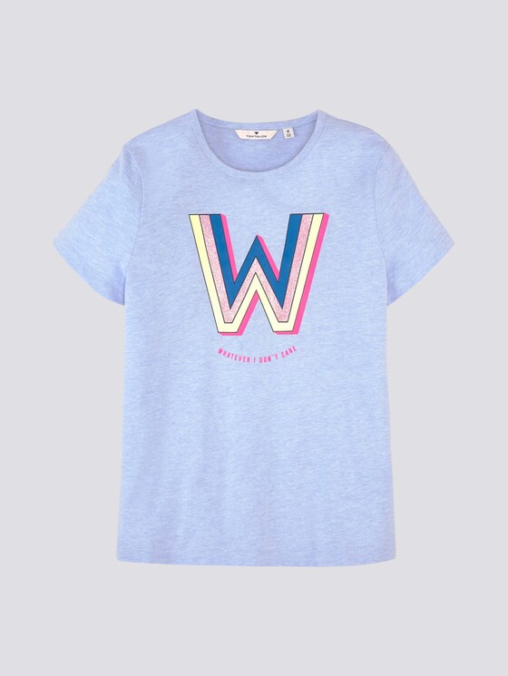 T-Shirt mit Print - Mädchen - kids regatta blue melange T-Shirt mit Print - Mädchen - kids regatta blue melange - 7 - Tom Tailor E-Shop Kollektion