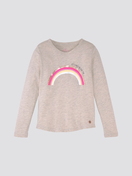 Langarmshirt mit Print - Mädchen - kids offwhite melange Langarmshirt mit Print - Mädchen - kids offwhite melange - 7 - Tom Tailor E-Shop Kollektion