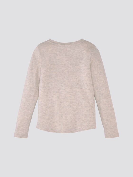 Langarmshirt mit Print - Mädchen - kids offwhite melange Langarmshirt mit Print - Mädchen - kids offwhite melange - 8 - Tom Tailor E-Shop Kollektion