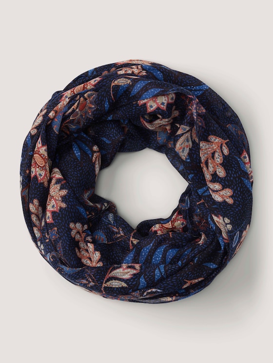 Gemusterter Schlauchschal - Frauen - navy floral design Gemusterter Schlauchschal - Frauen - navy floral design - 7 - Tom Tailor E-Shop Kollektion