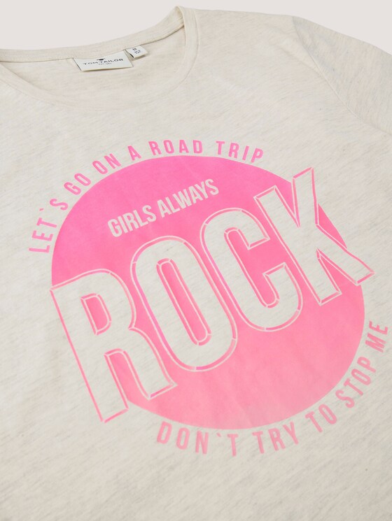 T-Shirt mit Print - Mädchen - kids offwhite melange T-Shirt mit Print - Mädchen - kids offwhite melange - 9 - Tom Tailor E-Shop Kollektion