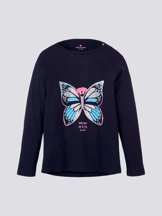 Langarmshirt mit Print und Glitzer - Mädchen - kids night sky blue Langarmshirt mit Print und Glitzer - Mädchen - kids night sky blue - 7 - Tom Tailor E-Shop Kollektion