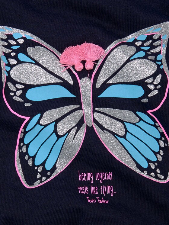 Langarmshirt mit Print und Glitzer - Mädchen - kids night sky blue Langarmshirt mit Print und Glitzer - Mädchen - kids night sky blue - 9 - Tom Tailor E-Shop Kollektion