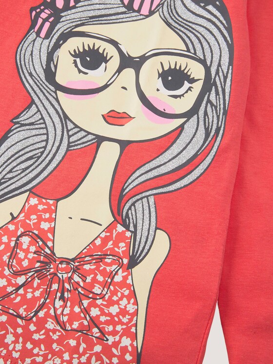 Langarmshirt mit Print und Glitzer - Mädchen - kids paradise pink Langarmshirt mit Print und Glitzer - Mädchen - kids paradise pink - 9 - Tom Tailor E-Shop Kollektion