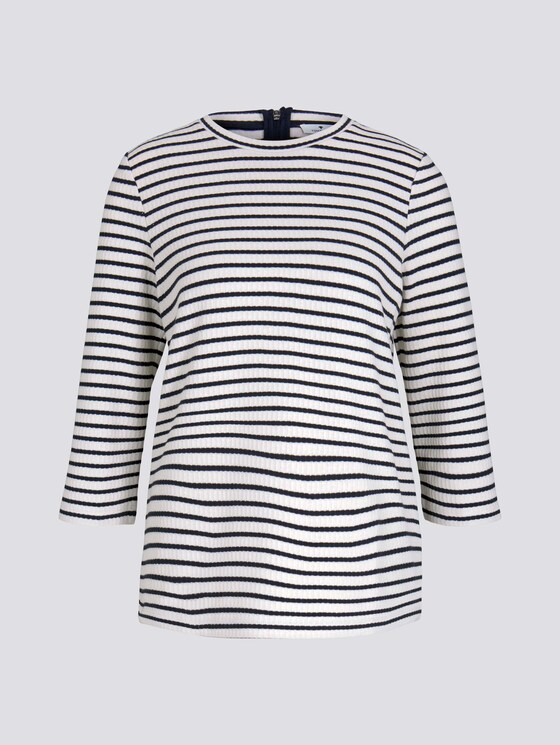 Gestreiftes 7/8 Arm Shirt - Frauen - offwhite navy stripe Gestreiftes 7/8 Arm Shirt - Frauen - offwhite navy stripe - 7 - TOM TAILOR