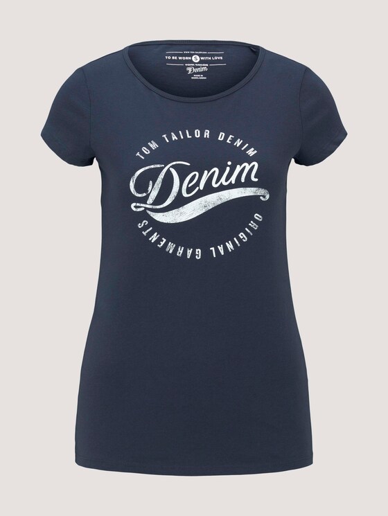 Tshirt mit Stickerei - Frauen - Real Navy Blue Tshirt mit Stickerei - Frauen - Real Navy Blue - 7 - TOM TAILOR Denim