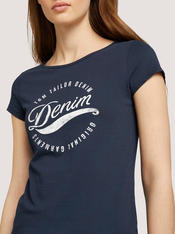 Tshirt mit Stickerei - Frauen - Real Navy Blue Tshirt mit Stickerei - Frauen - Real Navy Blue - 9 - TOM TAILOR Denim