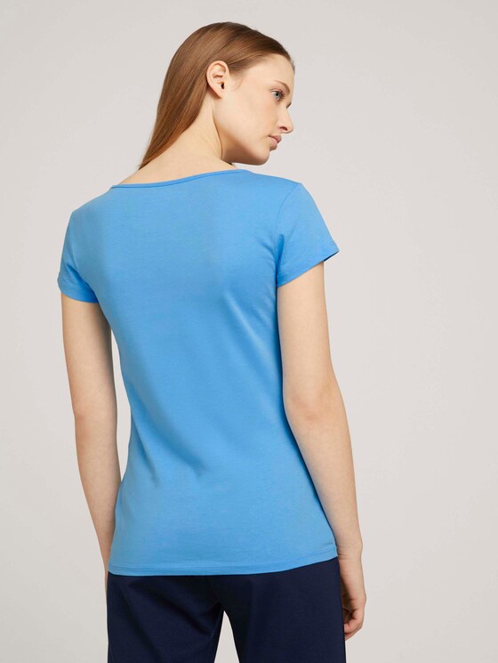 Tshirt mit Stickerei - Frauen - fresh mid blue Tshirt mit Stickerei - Frauen - fresh mid blue - 2 - TOM TAILOR Denim