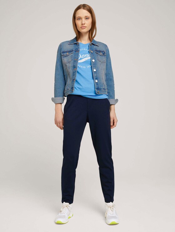 Tshirt mit Stickerei - Frauen - fresh mid blue Tshirt mit Stickerei - Frauen - fresh mid blue - 3 - TOM TAILOR Denim