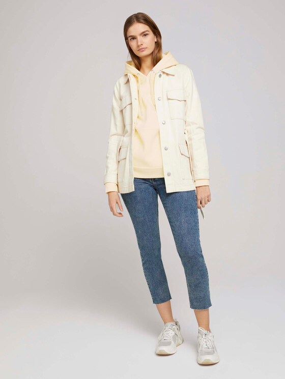 Hoodie mit Kapuzenprint - Frauen - soft yellow Hoodie mit Kapuzenprint - Frauen - soft yellow - 3 - TOM TAILOR Denim