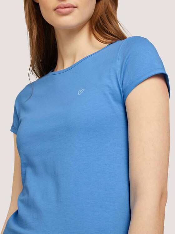 T_Shirt aus Bio-Baumwolle - Frauen - fresh mid blue T_Shirt aus Bio-Baumwolle - Frauen - fresh mid blue - 9 - TOM TAILOR Denim