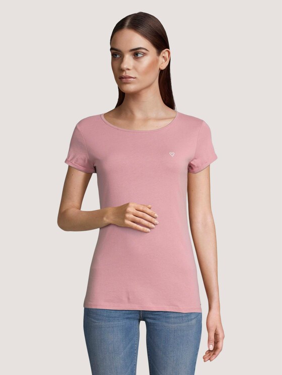T_Shirt aus Bio-Baumwolle - Frauen - cozy rose T_Shirt aus Bio-Baumwolle - Frauen - cozy rose - 1 - TOM TAILOR Denim