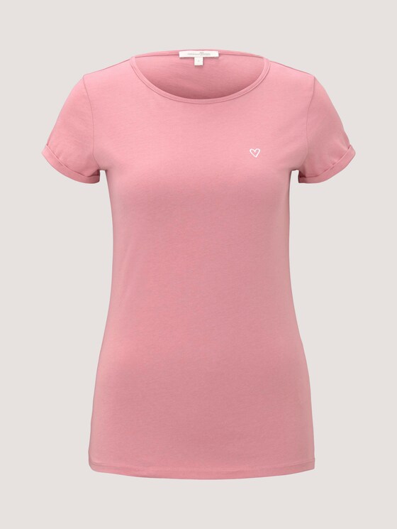 T_Shirt aus Bio-Baumwolle - Frauen - cozy rose T_Shirt aus Bio-Baumwolle - Frauen - cozy rose - 7 - TOM TAILOR Denim