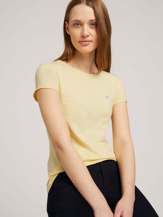 T_Shirt aus Bio-Baumwolle - Frauen - soft yellow T_Shirt aus Bio-Baumwolle - Frauen - soft yellow - 5 - TOM TAILOR Denim