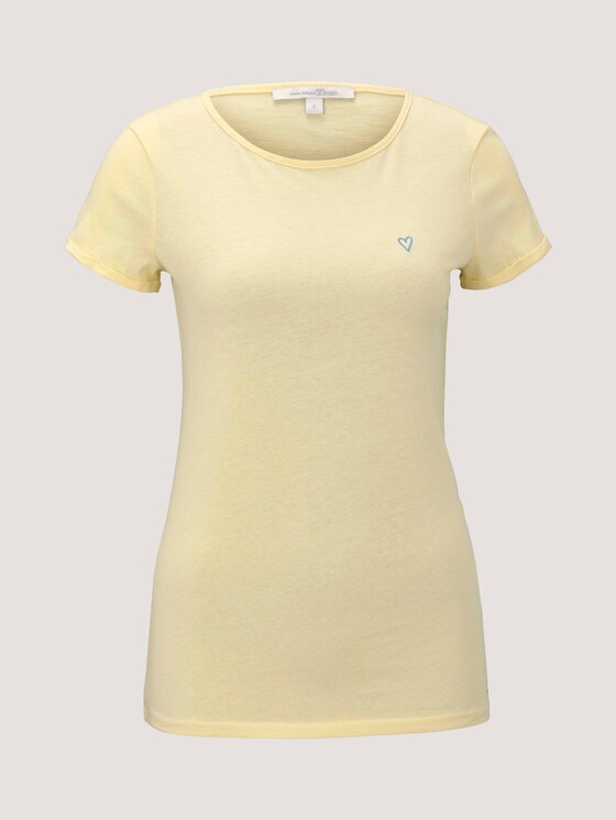 T_Shirt aus Bio-Baumwolle - Frauen - soft yellow T_Shirt aus Bio-Baumwolle - Frauen - soft yellow - 7 - TOM TAILOR Denim