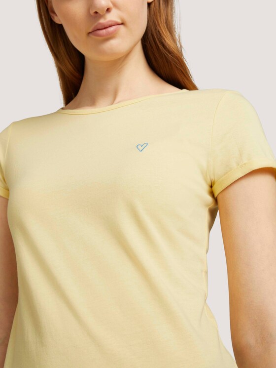 T_Shirt aus Bio-Baumwolle - Frauen - soft yellow T_Shirt aus Bio-Baumwolle - Frauen - soft yellow - 9 - TOM TAILOR Denim