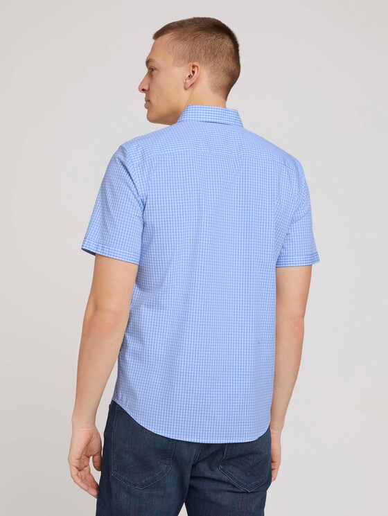 Kurzarmhemd - Männer - light blue mini vichy check Kurzarmhemd - Männer - light blue mini vichy check - 2 - TOM TAILOR