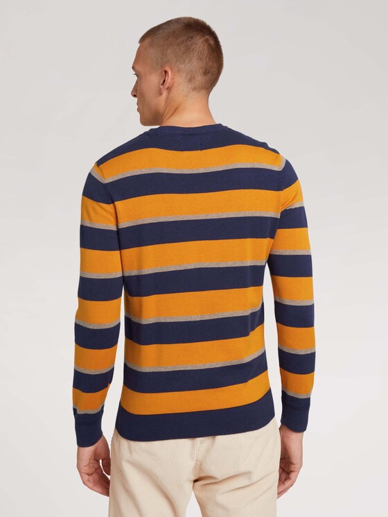 Gestreepte trui - Mannen - beige navy block stripe Gestreepte trui - Mannen - beige navy block stripe - 2 - TOM TAILOR