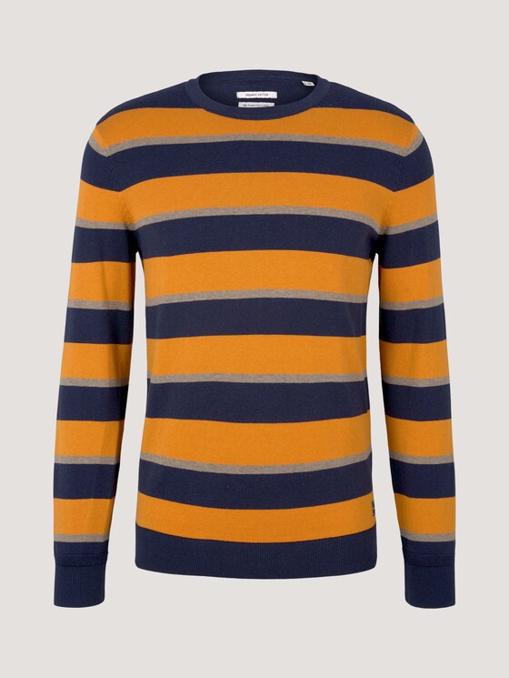 Gestreepte trui - Mannen - beige navy block stripe Gestreepte trui - Mannen - beige navy block stripe - 7 - TOM TAILOR