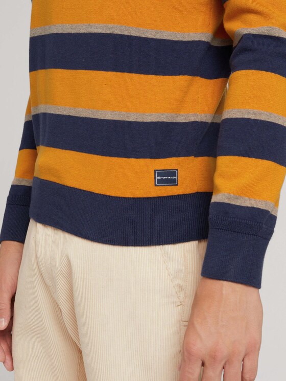 Gestreepte trui - Mannen - beige navy block stripe Gestreepte trui - Mannen - beige navy block stripe - 9 - TOM TAILOR