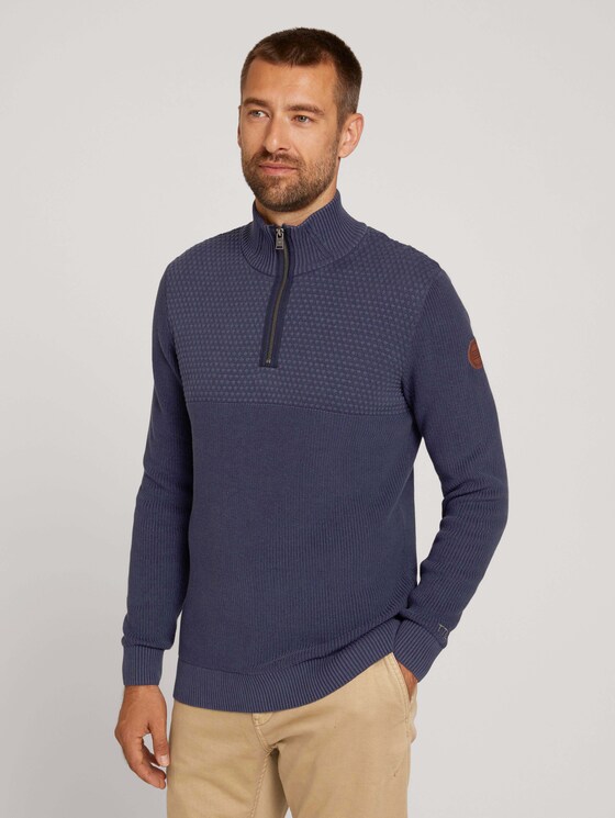 Troyer Pullover - Männer - Sky Captain Blue Troyer Pullover - Männer - Sky Captain Blue - 1 - TOM TAILOR