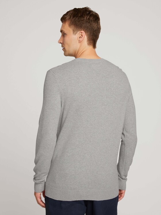 Pullover mit Bio-Baumwolle - Männer - Light Soft Grey Melange Pullover mit Bio-Baumwolle - Männer - Light Soft Grey Melange - 2 - TOM TAILOR