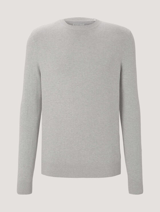 Pullover mit Bio-Baumwolle - Männer - Light Soft Grey Melange Pullover mit Bio-Baumwolle - Männer - Light Soft Grey Melange - 7 - TOM TAILOR