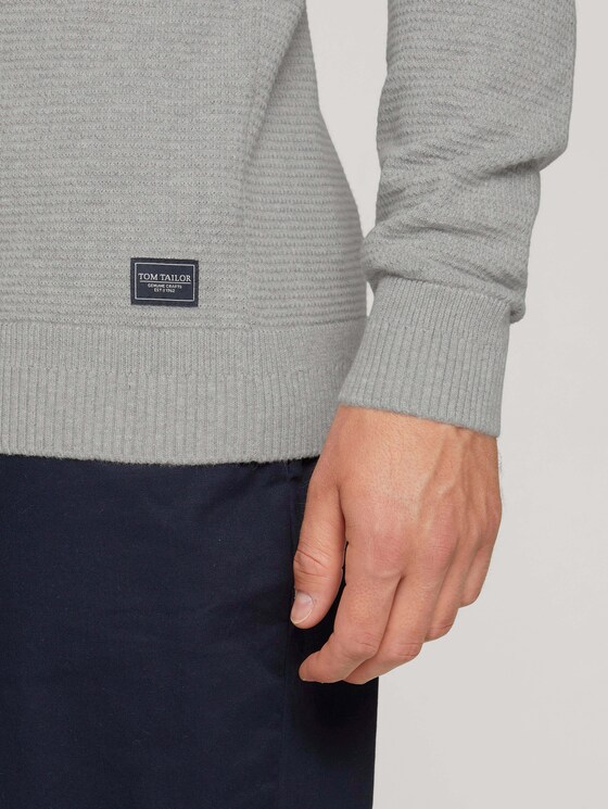 Pullover mit Bio-Baumwolle - Männer - Light Soft Grey Melange Pullover mit Bio-Baumwolle - Männer - Light Soft Grey Melange - 9 - TOM TAILOR