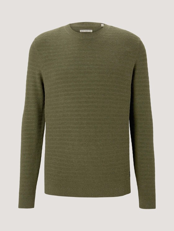 Pullover mit Bio-Baumwolle - Männer - bleak green melange Pullover mit Bio-Baumwolle - Männer - bleak green melange - 7 - TOM TAILOR
