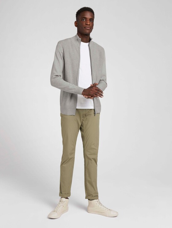 Strukturierte Jacke mit Bio-Baumwolle - Männer - Light Soft Grey Melange Strukturierte Jacke mit Bio-Baumwolle - Männer - Light Soft Grey Melange - 3 - TOM TAILOR