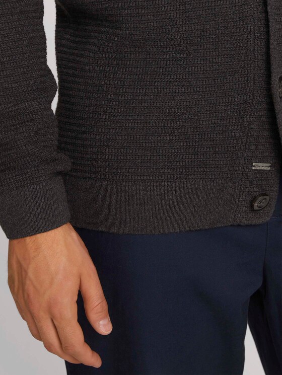 Jacket with LENZING ™ ECOVERO ™ - Men - Black Grey Melange Jacket with LENZING ™ ECOVERO ™ - Men - Black Grey Melange - 9 - TOM TAILOR