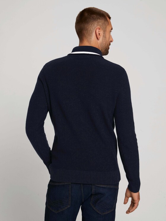 Pullover mit recyceltem Polyester - Männer - Sky Captain Blue Pullover mit recyceltem Polyester - Männer - Sky Captain Blue - 2 - TOM TAILOR