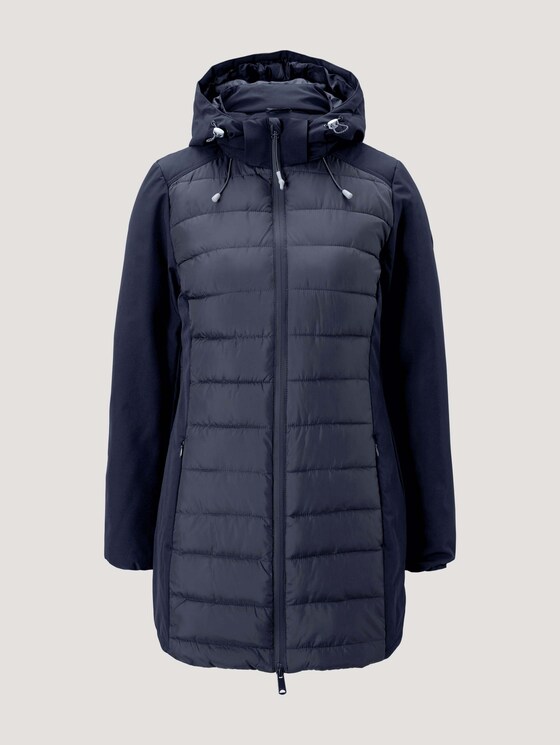 Long softshell quilted jacket - Women - Sky Captain Blue Long softshell quilted jacket - Women - Sky Captain Blue - 7 - TOM TAILOR