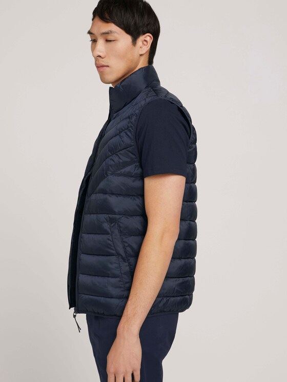 Gesteppte Weste mit recyceltem Polyamid - Männer - Sky Captain Blue Gesteppte Weste mit recyceltem Polyamid - Männer - Sky Captain Blue - 5 - TOM TAILOR Denim