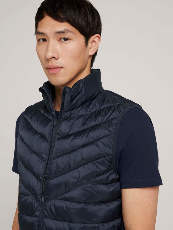 Gesteppte Weste mit recyceltem Polyamid - Männer - Sky Captain Blue Gesteppte Weste mit recyceltem Polyamid - Männer - Sky Captain Blue - 9 - TOM TAILOR Denim