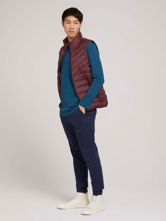 Gesteppte Weste mit recyceltem Polyamid - Männer - Decadent Bordeaux Gesteppte Weste mit recyceltem Polyamid - Männer - Decadent Bordeaux - 3 - TOM TAILOR Denim