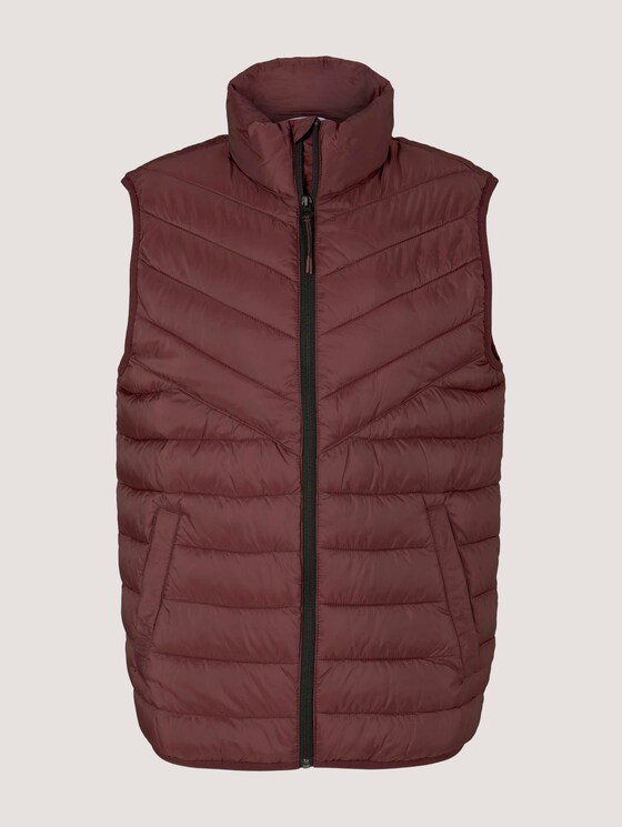 Gesteppte Weste mit recyceltem Polyamid - Männer - Decadent Bordeaux Gesteppte Weste mit recyceltem Polyamid - Männer - Decadent Bordeaux - 7 - TOM TAILOR Denim