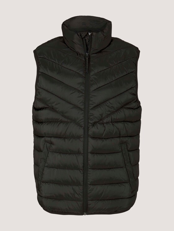 Gesteppte Weste mit recyceltem Polyamid - Männer - Black Gesteppte Weste mit recyceltem Polyamid - Männer - Black - 7 - TOM TAILOR Denim