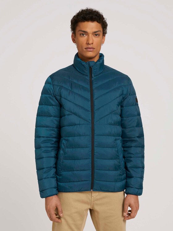 Gesteppte Lightweight Jacke mit recyceltem Polyamid - Männer - Dark Petrol Gesteppte Lightweight Jacke mit recyceltem Polyamid - Männer - Dark Petrol - 1 - TOM TAILOR Denim