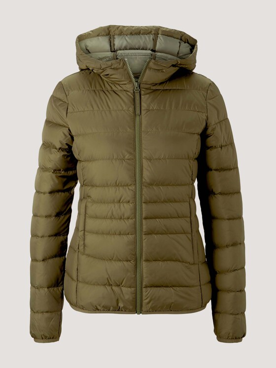 Lightweight Steppjacke mit Kapuze - Frauen - deep olive green Lightweight Steppjacke mit Kapuze - Frauen - deep olive green - 7 - TOM TAILOR Denim