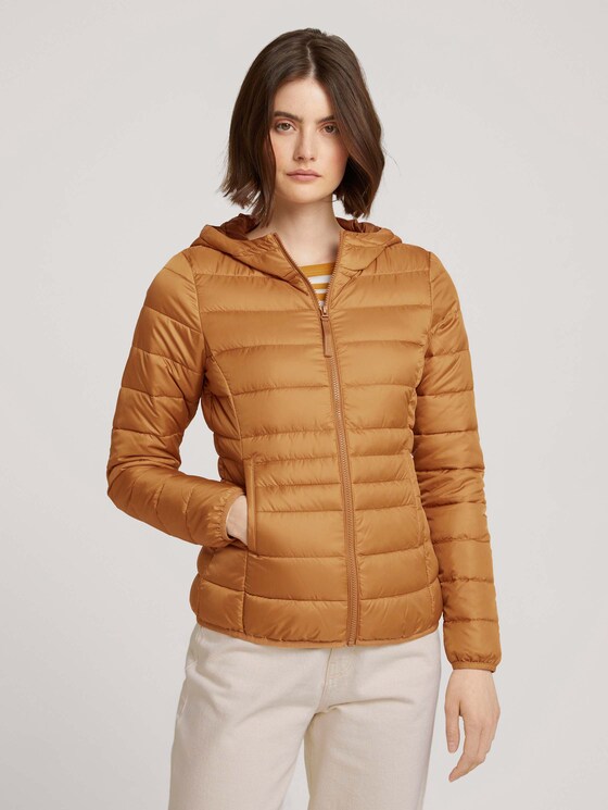 lightweight quilted jacket with a hood - Women - soft camel lightweight quilted jacket with a hood - Women - soft camel - 1 - TOM TAILOR Denim