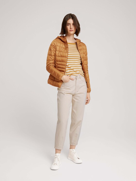 lightweight quilted jacket with a hood - Women - soft camel lightweight quilted jacket with a hood - Women - soft camel - 3 - TOM TAILOR Denim
