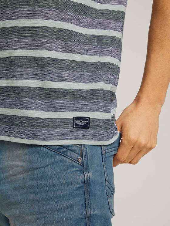 gestreiftes T-Shirt - Männer - green multi fine stripe gestreiftes T-Shirt - Männer - green multi fine stripe - 10 - TOM TAILOR