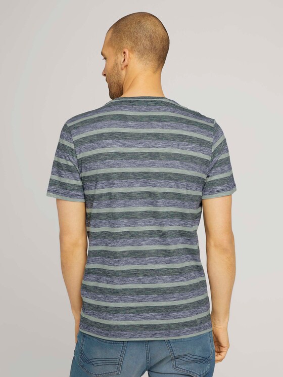 gestreiftes T-Shirt - Männer - green multi fine stripe gestreiftes T-Shirt - Männer - green multi fine stripe - 2 - TOM TAILOR