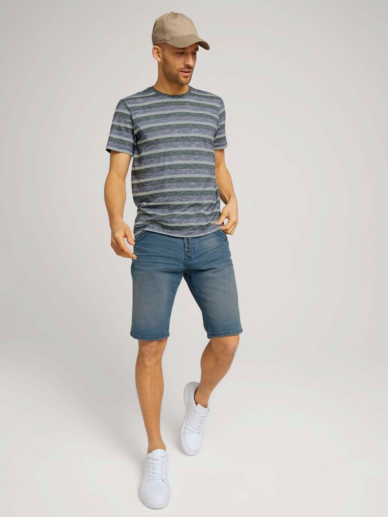 gestreiftes T-Shirt - Männer - green multi fine stripe gestreiftes T-Shirt - Männer - green multi fine stripe - 3 - TOM TAILOR