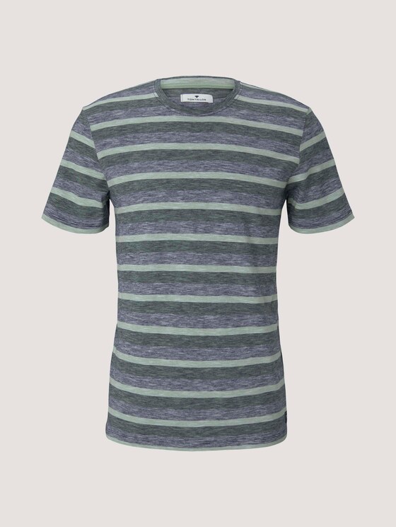 gestreiftes T-Shirt - Männer - green multi fine stripe gestreiftes T-Shirt - Männer - green multi fine stripe - 7 - TOM TAILOR