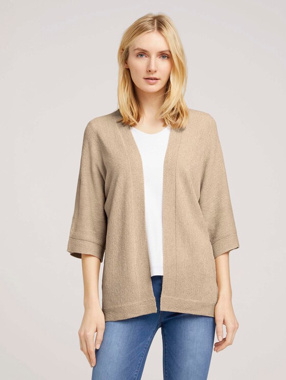 Cardigan mit weiten Ärmeln - Frauen - desert linen Cardigan mit weiten Ärmeln - Frauen - desert linen - 1 - TOM TAILOR