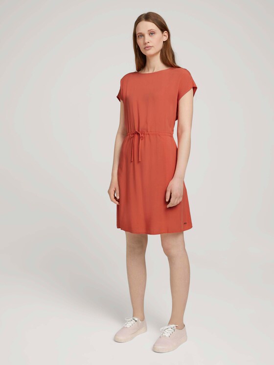 Minikleid mit LENZING™ ECOVERO™ - Frauen - sundown coral Minikleid mit LENZING™ ECOVERO™ - Frauen - sundown coral - 1 - TOM TAILOR Denim