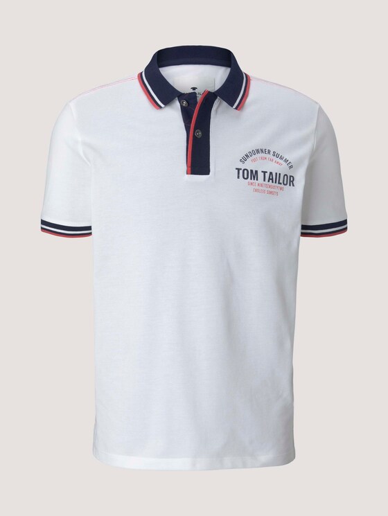 Poloshirt mit Print - Männer - Off White Poloshirt mit Print - Männer - Off White - 7 - TOM TAILOR